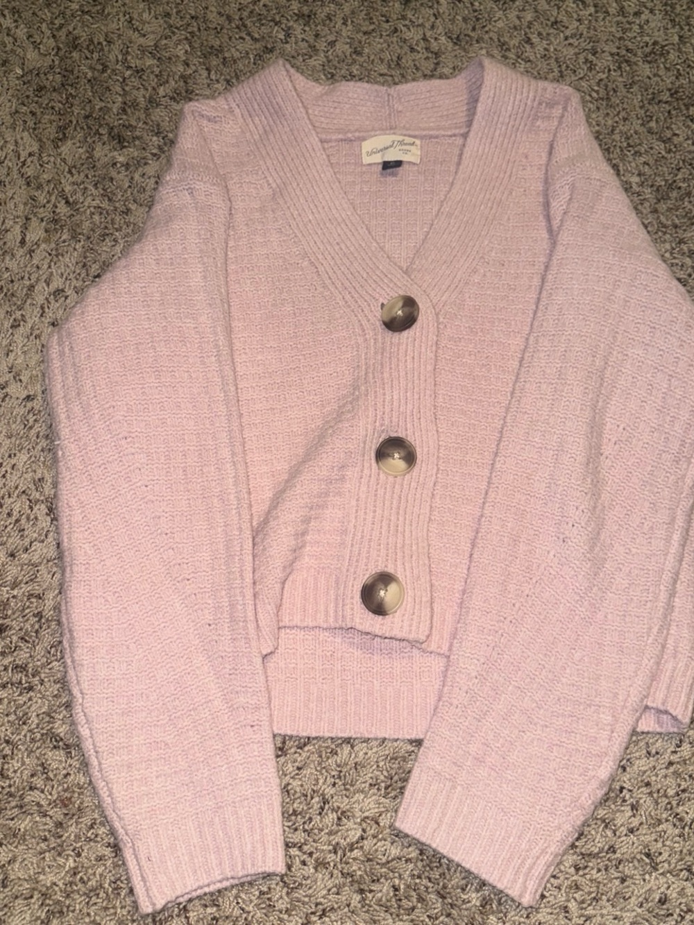 Universal Thread Lavender Pink Button-Front V-Neck Cardigan